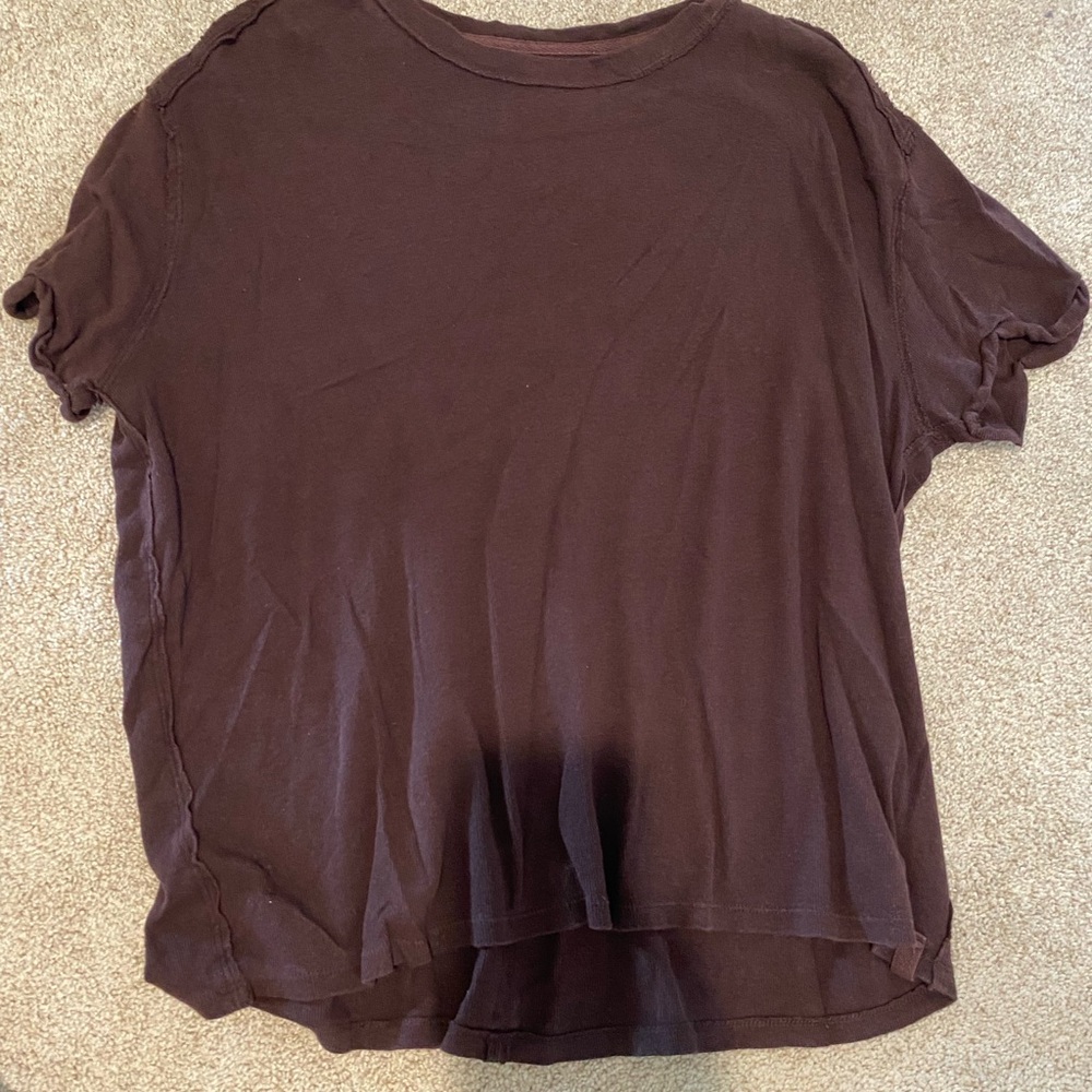 We The Free Dark Brown Short Sleeve Tee